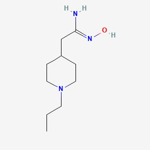 molecular formula C10H21N3O B2815913 N'-Hydroxy-2-(1-propylpiperidin-4-yl)acetimidamide CAS No. 1308650-60-3
