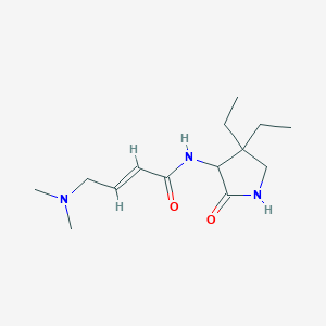 (E)-N-(4,4-Diethyl-2-oxopyrrolidin-3-yl)-4-(dimethylamino)but-2-enamide