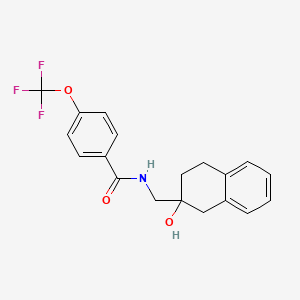 molecular formula C19H18F3NO3 B2815932 N-((2-hydroxy-1,2,3,4-tetrahydronaphthalen-2-yl)methyl)-4-(trifluoromethoxy)benzamide CAS No. 1421528-64-4