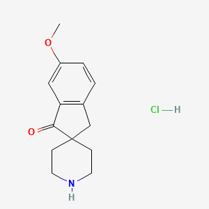 molecular formula C14H18ClNO2 B2815935 6-Methoxyspiro[indene-2,4'-piperidin]-1(3H)-one hydrochloride CAS No. 253783-77-6