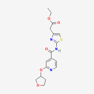 Ethyl 2-(2-(2-((tetrahydrofuran-3-yl)oxy)isonicotinamido)thiazol-4-yl)acetate