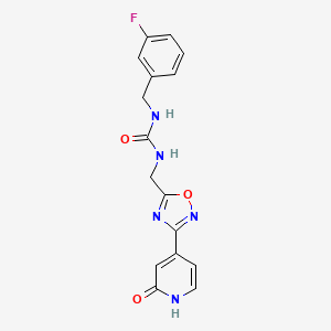 1-(3-Fluorobenzyl)-3-((3-(2-oxo-1,2-dihydropyridin-4-yl)-1,2,4-oxadiazol-5-yl)methyl)urea