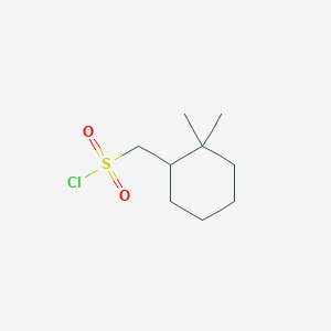molecular formula C9H17ClO2S B2815973 (2,2-二甲基环己基)甲磺酰氯 CAS No. 1695016-55-7