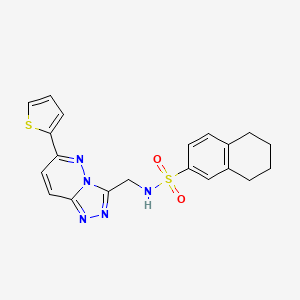 N-((6-(thiophen-2-yl)-[1,2,4]triazolo[4,3-b]pyridazin-3-yl)methyl)-5,6,7,8-tetrahydronaphthalene-2-sulfonamide