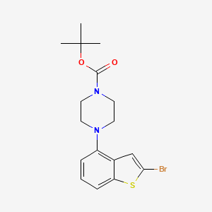 molecular formula C17H21BrN2O2S B2815986 Tert-butyl 4-(2-bromo-1-benzothiophen-4-yl)piperazine-1-carboxylate CAS No. 2445793-86-0