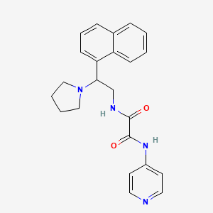 molecular formula C23H24N4O2 B2815997 N1-(2-(naphthalen-1-yl)-2-(pyrrolidin-1-yl)ethyl)-N2-(pyridin-4-yl)oxalamide CAS No. 941977-31-7