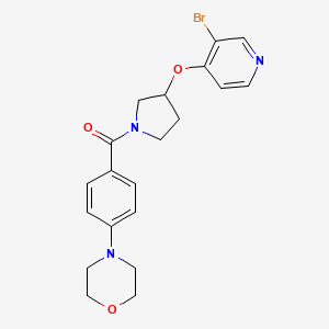 [3-(3-Bromopyridin-4-yl)oxypyrrolidin-1-yl]-(4-morpholin-4-ylphenyl)methanone