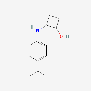 molecular formula C13H19NO B2816009 2-{[4-(Propan-2-yl)phenyl]amino}cyclobutan-1-ol CAS No. 2140573-09-5