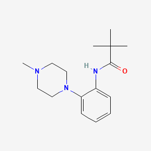 2,2-dimethyl-N-[2-(4-methylpiperazin-1-yl)phenyl]propanamide