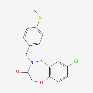 7-chloro-4-[4-(methylthio)benzyl]-4,5-dihydro-1,4-benzoxazepin-3(2H)-one