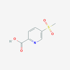 molecular formula C7H7NO4S B2816020 5-(甲磺基)-2-吡啶甲酸 CAS No. 1186663-48-8