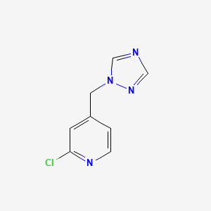 molecular formula C8H7ClN4 B2816021 2-Chloro-4-(1,2,4-triazol-1-ylmethyl)pyridine CAS No. 1250529-72-6