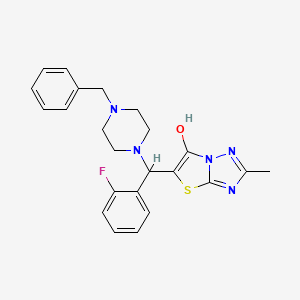 5-((4-Benzylpiperazin-1-yl)(2-fluorophenyl)methyl)-2-methylthiazolo[3,2-b][1,2,4]triazol-6-ol