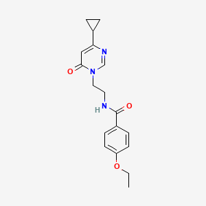 molecular formula C18H21N3O3 B2816037 N-(2-(4-cyclopropyl-6-oxopyrimidin-1(6H)-yl)ethyl)-4-ethoxybenzamide CAS No. 2034589-58-5