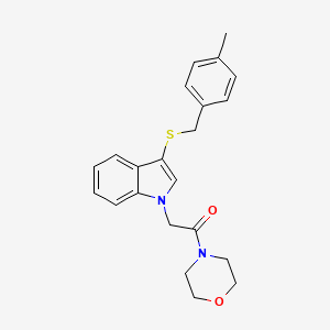 2-(3-((4-methylbenzyl)thio)-1H-indol-1-yl)-1-morpholinoethanone