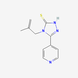 molecular formula C11H12N4S B2816045 4-(2-Methyl-allyl)-5-pyridin-4-yl-4H-[1,2,4]triazole-3-thiol CAS No. 307327-60-2