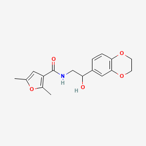 molecular formula C17H19NO5 B2816050 N-(2-(2,3-dihydrobenzo[b][1,4]dioxin-6-yl)-2-hydroxyethyl)-2,5-dimethylfuran-3-carboxamide CAS No. 2034242-28-7