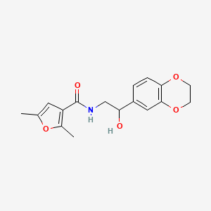 molecular formula C17H19NO5 B2816050 N-(2-(2,3-二氢苯并[b][1,4]二噁英-6-基)-2-羟乙基)-2,5-二甲基呋喃-3-甲酰胺 CAS No. 2034242-28-7