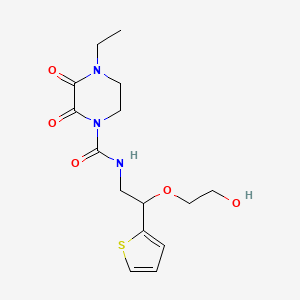 molecular formula C15H21N3O5S B2816055 4-乙基-N-(2-(2-羟乙氧基)-2-(噻吩-2-基)乙基)-2,3-二氧代哌嗪-1-甲酰胺 CAS No. 2176270-72-5