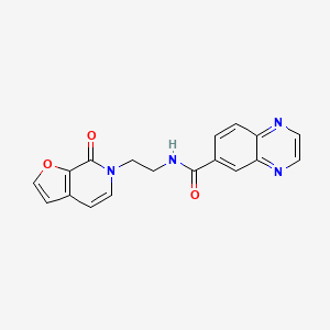 molecular formula C18H14N4O3 B2816056 N-(2-(7-oxofuro[2,3-c]pyridin-6(7H)-yl)ethyl)quinoxaline-6-carboxamide CAS No. 2034414-52-1