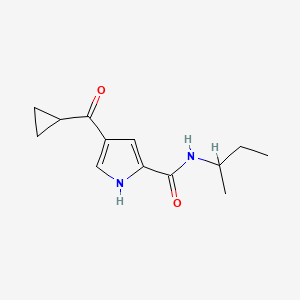 molecular formula C13H18N2O2 B2816063 N-(sec-butyl)-4-(cyclopropylcarbonyl)-1H-pyrrole-2-carboxamide CAS No. 477848-66-1
