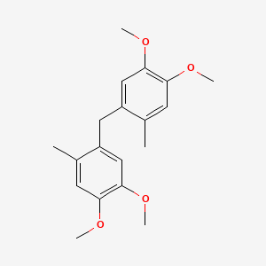 molecular formula C19H24O4 B2816072 1,1'-Methylenebis(2-methyl-4,5-dimethoxybenzene) CAS No. 1164-05-2