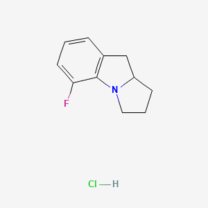 molecular formula C11H13ClFN B2816073 5-Fluoro-1h,2h,3h,9h,9ah-benzo[b]pyrrolizine hydrochloride CAS No. 2172097-40-2