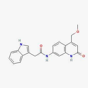 molecular formula C21H19N3O3 B2816074 2-(1H-indol-3-yl)-N-[4-(methoxymethyl)-2-oxo-1H-quinolin-7-yl]acetamide CAS No. 1251710-12-9