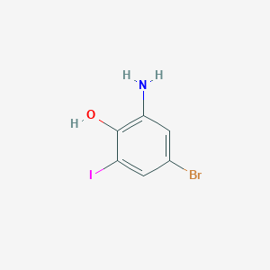 molecular formula C6H5BrINO B2816075 2-氨基-4-溴-6-碘苯酚 CAS No. 855836-12-3