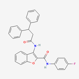 3-(3,3-diphenylpropanamido)-N-(4-fluorophenyl)-1-benzofuran-2-carboxamide