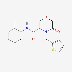 molecular formula C17H24N2O3S B2816084 N-(2-甲基环己基)-5-氧代-4-(噻吩-2-甲基)吗啉-3-甲酰胺 CAS No. 1421441-18-0