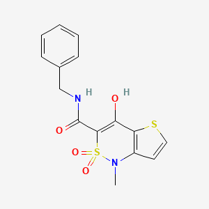 N-benzyl-4-hydroxy-1-methyl-2,2-dioxo-1H-2lambda6-thieno[3,2-c][1,2]thiazine-3-carboxamide