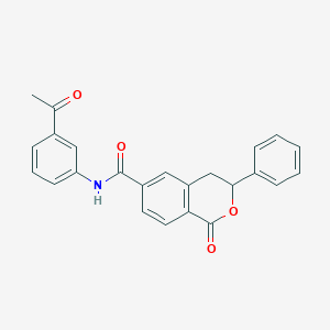 molecular formula C24H19NO4 B2816110 N-(3-acetylphenyl)-1-oxo-3-phenyl-3,4-dihydro-1H-isochromene-6-carboxamide CAS No. 853890-18-3