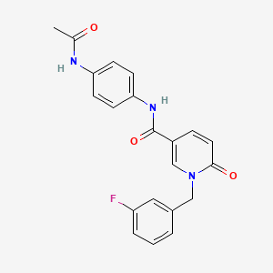 molecular formula C21H18FN3O3 B2816115 N-(4-acetamidophenyl)-1-[(3-fluorophenyl)methyl]-6-oxopyridine-3-carboxamide CAS No. 942009-15-6