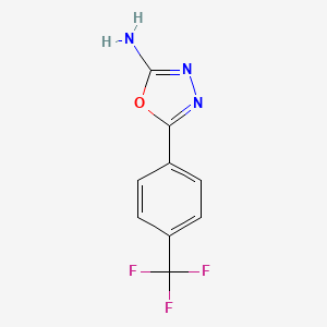 molecular formula C9H6F3N3O B2816124 5-[4-(三氟甲基)苯基]-1,3,4-噁二唑-2-胺 CAS No. 202823-23-2