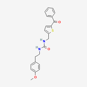 molecular formula C22H22N2O3S B2816125 1-((5-Benzoylthiophen-2-yl)methyl)-3-(4-methoxyphenethyl)urea CAS No. 1797615-57-6
