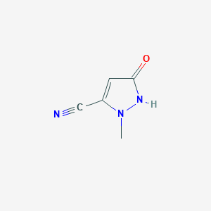 molecular formula C5H5N3O B2816126 3-Hydroxy-1-methyl-1H-pyrazole-5-carbonitrile CAS No. 1692905-38-6