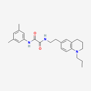 molecular formula C24H31N3O2 B2816130 N1-(3,5-dimethylphenyl)-N2-(2-(1-propyl-1,2,3,4-tetrahydroquinolin-6-yl)ethyl)oxalamide CAS No. 955528-99-1