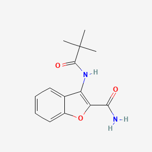 molecular formula C14H16N2O3 B2816139 3-戊酰胺基苯并呋喃-2-甲酰胺 CAS No. 898372-44-6