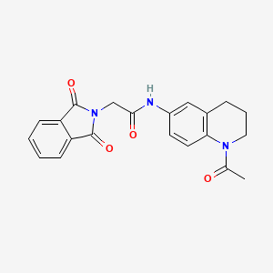molecular formula C21H19N3O4 B2816140 N-(1-乙酰-3,4-二氢-2H-喹啉-6-基)-2-(1,3-二氧代异喹啉-2-基)乙酰胺 CAS No. 932502-06-2