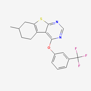 11-methyl-3-[3-(trifluoromethyl)phenoxy]-8-thia-4,6-diazatricyclo[7.4.0.0^{2,7}]trideca-1(9),2(7),3,5-tetraene