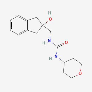 molecular formula C16H22N2O3 B2816142 1-((2-羟基-2,3-二氢-1H-茚-2-基)甲基)-3-(四氢-2H-吡喃-4-基)脲 CAS No. 2034566-10-2