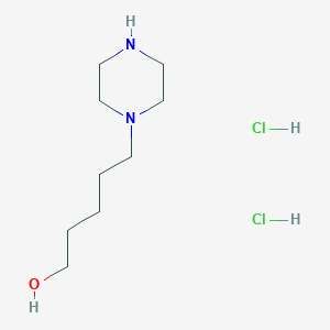 molecular formula C9H22Cl2N2O B2816148 5-(哌嗪-1-基)戊醇二盐酸盐 CAS No. 7491-91-0