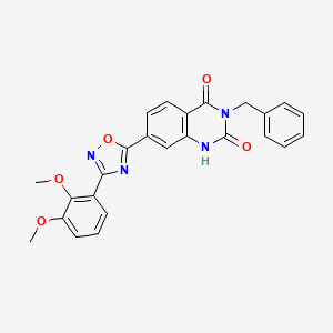 molecular formula C25H20N4O5 B2816156 3-苄基-7-(3-(2,3-二甲氧基苯基)-1,2,4-噁二唑-5-基)喹唑啉-2,4(1H,3H)-二酮 CAS No. 1357851-26-3
