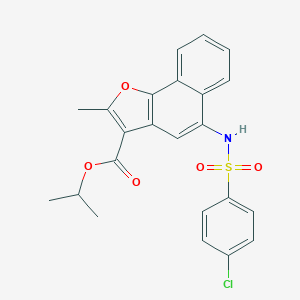 Isopropyl 5-{[(4-chlorophenyl)sulfonyl]amino}-2-methylnaphtho[1,2-b]furan-3-carboxylate