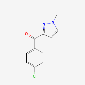 molecular formula C11H9ClN2O B2816162 3-(4-chlorobenzoyl)-1-methyl-1H-pyrazole CAS No. 325829-78-5