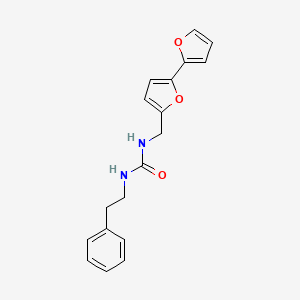 molecular formula C18H18N2O3 B2816173 1-([2,2'-联噻吩]-5-基甲基)-3-苯乙基脲 CAS No. 2034252-89-4