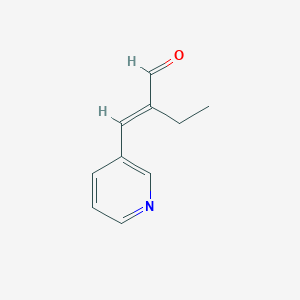 molecular formula C10H11NO B2816176 2-[(Pyridin-3-yl)methylidene]butanal CAS No. 1046162-77-9