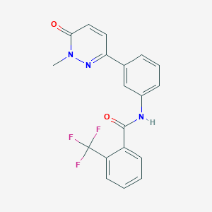 molecular formula C19H14F3N3O2 B2816177 N-(3-(1-甲基-6-氧代-1,6-二氢吡啶-3-基)苯基)-2-(三氟甲基)苯甲酰胺 CAS No. 942013-80-1