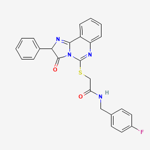 N-(4-fluorobenzyl)-2-((3-oxo-2-phenyl-2,3-dihydroimidazo[1,2-c]quinazolin-5-yl)thio)acetamide